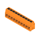 WEIDMULLER - Morsetto per circuito stampato, 350 V, 24 A, Passo in mm: 5.00, 2.5 mm², Numero di poli: 10, PUSH IN con attuatore, Collegamento a saldare THT, 90°, B
