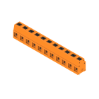 WEIDMULLER - Morsetto per circuito stampato, 350 V, 24 A, Passo in mm: 7.50, 2.5 mm², Numero di poli: 11, PUSH IN con attuatore, Collegamento a saldare THT, 90°, B