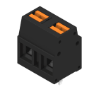 WEIDMULLER - Morsetto per circuito stampato, 350 V, 24 A, Passo in mm: 7.50, 2.5 mm², Numero di poli: 2, PUSH IN con attuatore, Collegamento a saldare THT, 90°, Bo
