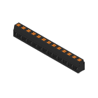 WEIDMULLER - Morsetto per circuito stampato, 350 V, 24 A, Passo in mm: 7.50, 2.5 mm², Numero di poli: 13, PUSH IN con attuatore, Collegamento a saldare THT, 90°, B