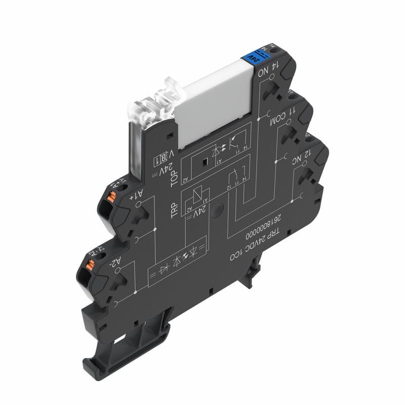 WEIDMULLER - Modulo a relè, 24 V DC ±20 %, LED verde, 1 Contatto di scambio (AgNi) , 250 V AC, 6 A, PUSH IN