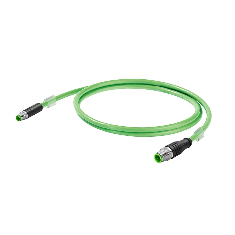 WEIDMULLER - Cavo PROFINET (preconfezionato), Codificato D M12 – pin diritto IP67, Codificato D M8 – pin diritto IP67, Numero di poli: 4, 5 m