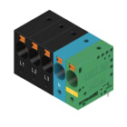 WEIDMULLER - Morsetto per circuito stampato, 1000 V, 101 A, Passo in mm: 10.00, 16 mm², Numero di poli: 5, PUSH IN senza attuatore, Collegamento a saldare THT, 90°