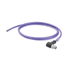 WEIDMULLER - Cavo per installazioni ferroviarie Ethernet (confezionato), Connettore maschio M12 tipo X IP67, angolato, aperto, Lunghezza: 15 m