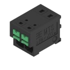 WEIDMULLER - Morsetto per circuito stampato, 400 V, 32 A, Passo in mm: 5.00, 4 mm², Numero di poli: 2, SNAP IN con tasto di attivazione, Collegamento a saldare THT
