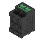 WEIDMULLER - Morsetto per circuito stampato, 400 V, 32 A, Passo in mm: 5.00, 4 mm², Numero di poli: 2, SNAP IN con tasto di attivazione, Collegamento a saldare THT