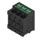 WEIDMULLER - Morsetto per circuito stampato, 400 V, 32 A, Passo in mm: 5.00, 4 mm², Numero di poli: 3, SNAP IN con tasto di attivazione, Collegamento a saldare THT