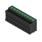 WEIDMULLER - Morsetto per circuito stampato, 400 V, 32 A, Passo in mm: 5.00, 4 mm², Numero di poli: 9, SNAP IN con tasto di attivazione, Collegamento a saldare THT