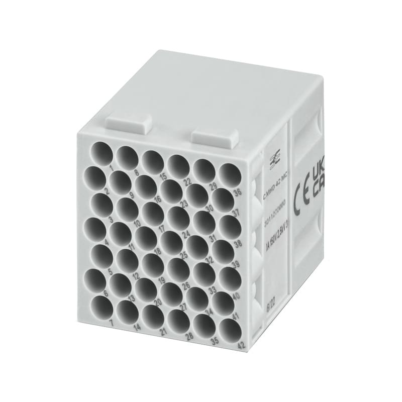 WEIDMULLER - Inserto modulo per connettori industriali (potenza/segnale), 150 V, 10 A, Numero di poli: 42, Collegamento a crimpare, Maschio, Slot a innesto necessa