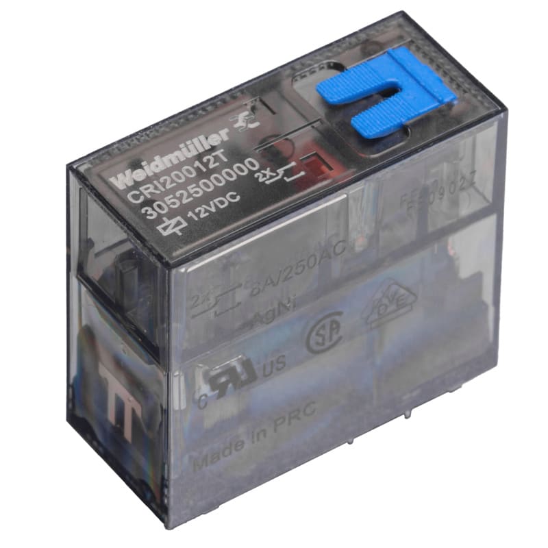 WEIDMULLER - Minirelè industriale, 24 V DC, No, 1 Contatto di scambio (AgNi) , 250 V AC, 16 A, Tasto di prova disponibile: Sì