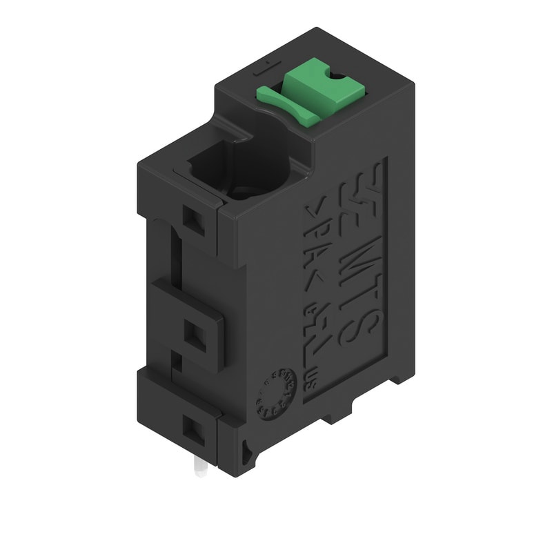 WEIDMULLER - Morsetto per circuito stampato, 400 V, 32 A, Passo in mm: 5.00, 4 mm², Numero di poli: 1, SNAP IN con tasto di attivazione, Collegamento a saldare THT
