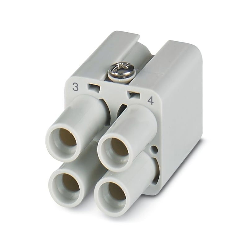 WEIDMULLER - Inserto di contatto (Connettori a innesto industriali), Femmina, 830 V, 40 A, Numero di poli: 4, Contatto a crimpare, Dimensioni di installazione: 1