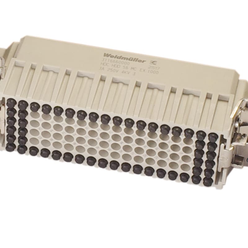 WEIDMULLER - Inserto di contatto (Connettori a innesto industriali), Maschio, 1000 V, Numero di poli: 56, Collegamento a crimpare, Dimensioni di installazione: 8