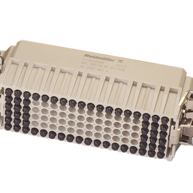 WEIDMULLER - Inserto di contatto (Connettori a innesto industriali), Maschio, 1500 V, Numero di poli: 48, Collegamento a crimpare, Dimensioni di installazione: 8