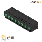 WEIDMULLER - Morsetto per circuito stampato, 600 V, 32 A, Passo in mm: 7.50, 4 mm², Numero di poli: 8, SNAP IN con tasto di attivazione, Collegamento a saldare THT