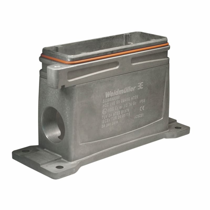 WEIDMULLER - Custodia connettori industriali, Custodia di base, Collegamento a staffa di serraggio, Dimensioni di installazione: 8, IP55