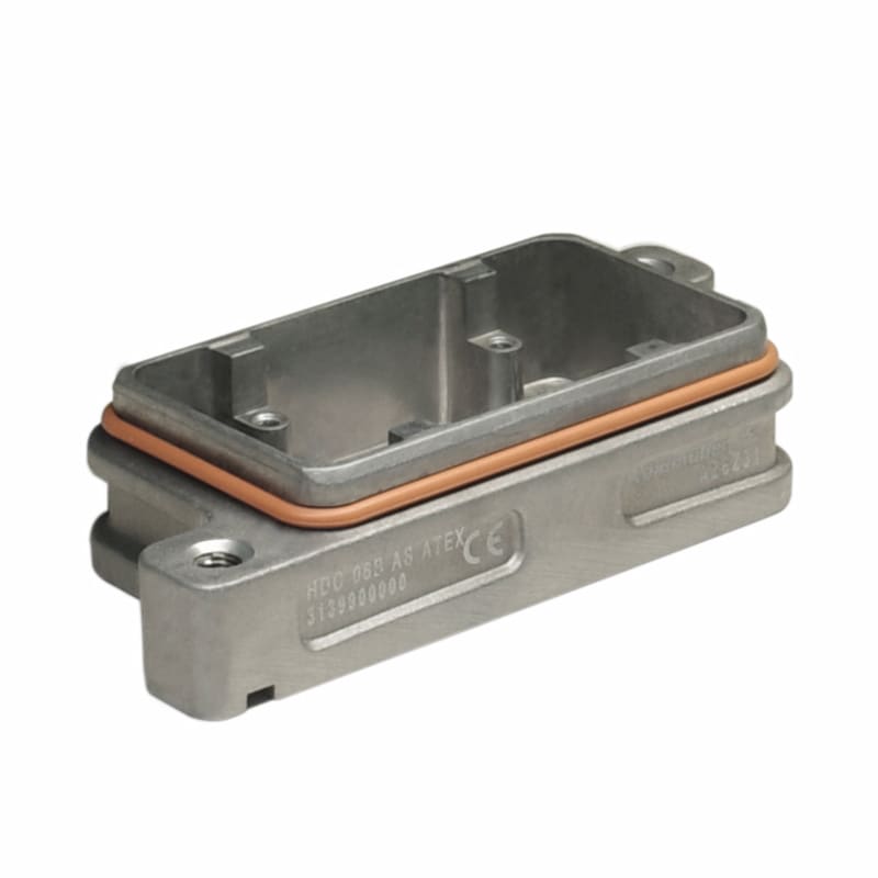 WEIDMULLER - Custodia connettori industriali, Base passante, Collegamento a staffa di serraggio, Dimensioni di installazione: 3, Dietro: IP20
