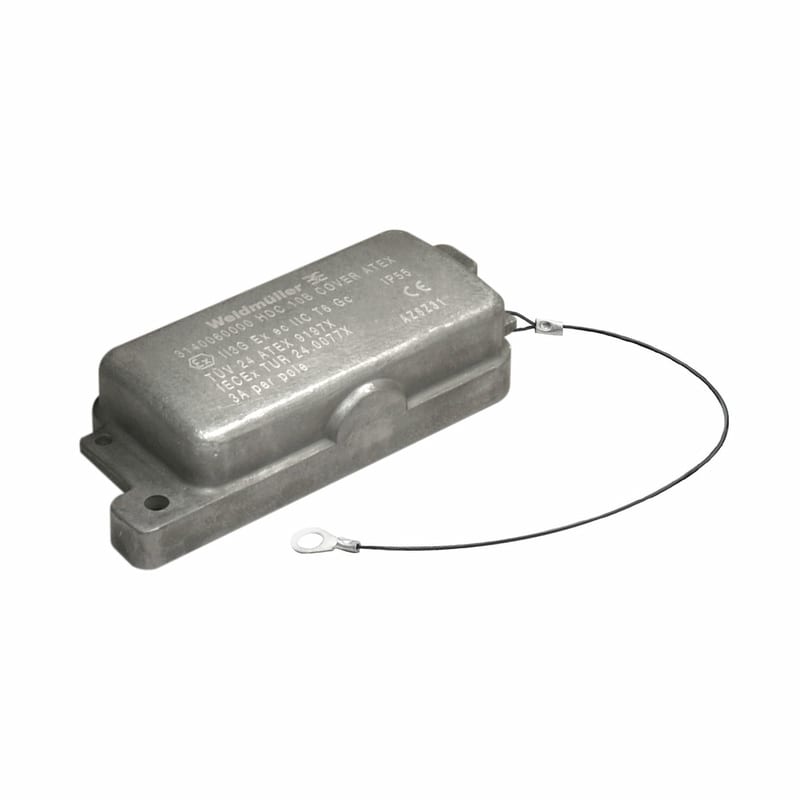 WEIDMULLER - Custodia connettori industriali, Coperchio per parti inferiori della custodia, Collegamento a staffa di serraggio, Dimensioni di installazione: 4, IP5
