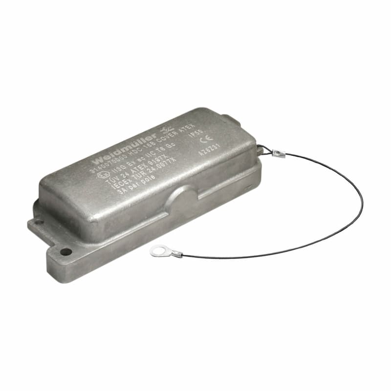 WEIDMULLER - Custodia connettori industriali, Coperchio per parti inferiori della custodia, Collegamento a staffa di serraggio, Dimensioni di installazione: 6, IP5