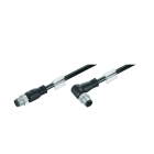 WEIDMULLER - Cavo per installazioni ferroviarie Ethernet (confezionato), Linea di collegamento, Codificato D M12 – pin diritto IP67, Codificato D M12 – pin angolat