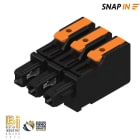 WEIDMULLER - Connettore PCB (collegamento del conduttore), 1000 V, 34.6 A, Passo in mm: 7.50, 4 mm², Numero di poli: 3, SNAP IN con leva, Box