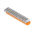 WEIDMULLER - Morsetto per circuito stampato, 320 V, 24 A, Passo in mm: 5.00, Numero di poli: 14, Collegamento a spina piatta, Collegamento a saldare THT, 90°, Box