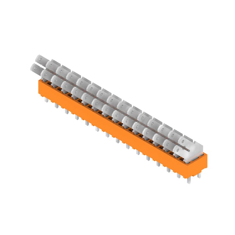 WEIDMULLER - Morsetto per circuito stampato, 320 V, 24 A, Passo in mm: 5.00, Numero di poli: 15, Collegamento a spina piatta, Collegamento a saldare THT, 135°, Box