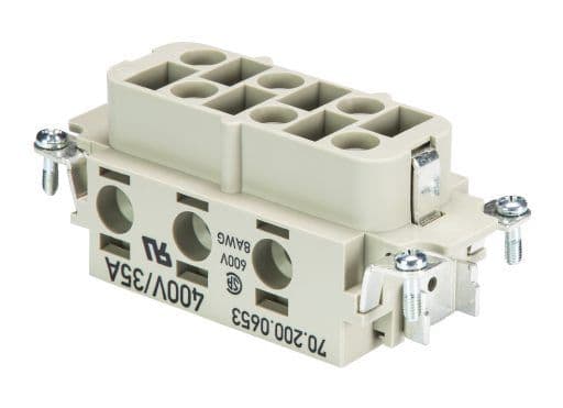 WIELAND ELECTRIC - INSERTO FEMMINA POW BUS OBS 6 6,0 40 AG