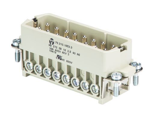 WIELAND ELECTRIC - MALE INSERTHD STS 16 2,5 25 AG