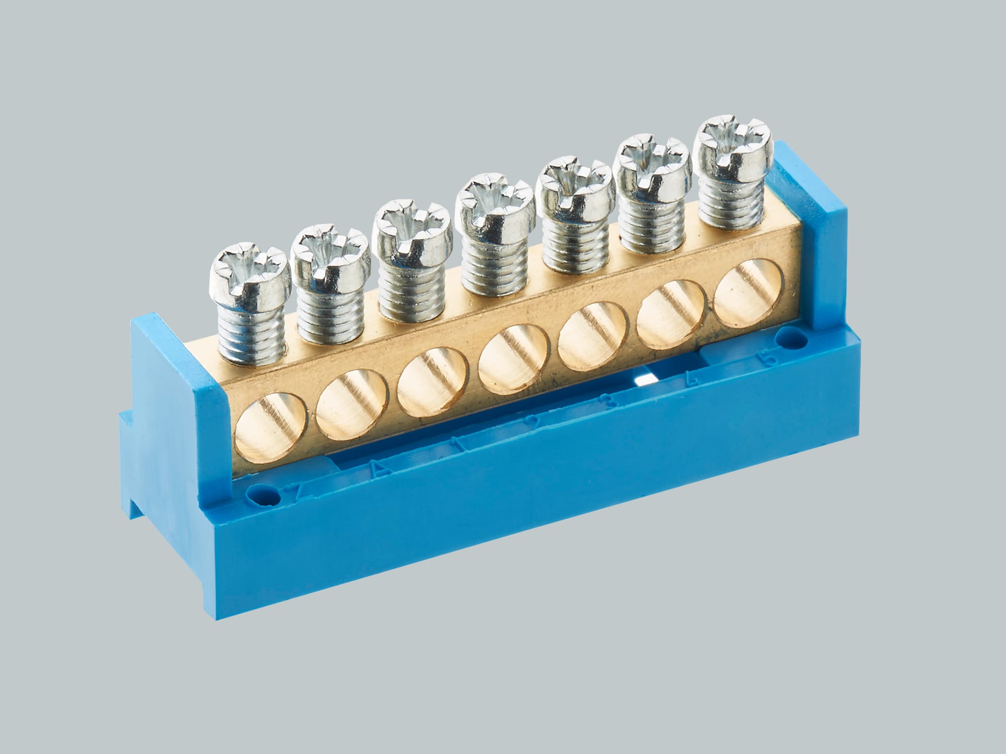 WOEHNER ELECTROTECHNICAL SYSTEMS - MORSETTO BLU, FISS. SU BARRA 12X2
