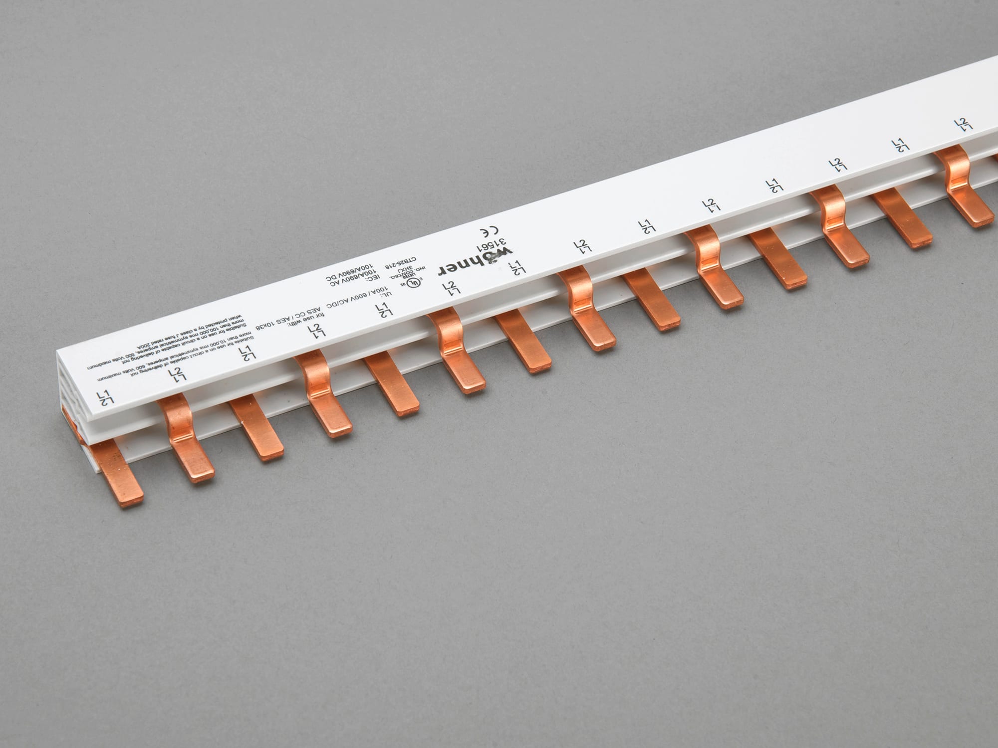 WOEHNER ELECTROTECHNICAL SYSTEMS - BARRA PETTINE 2P, PER AES 10X38, 690V AC