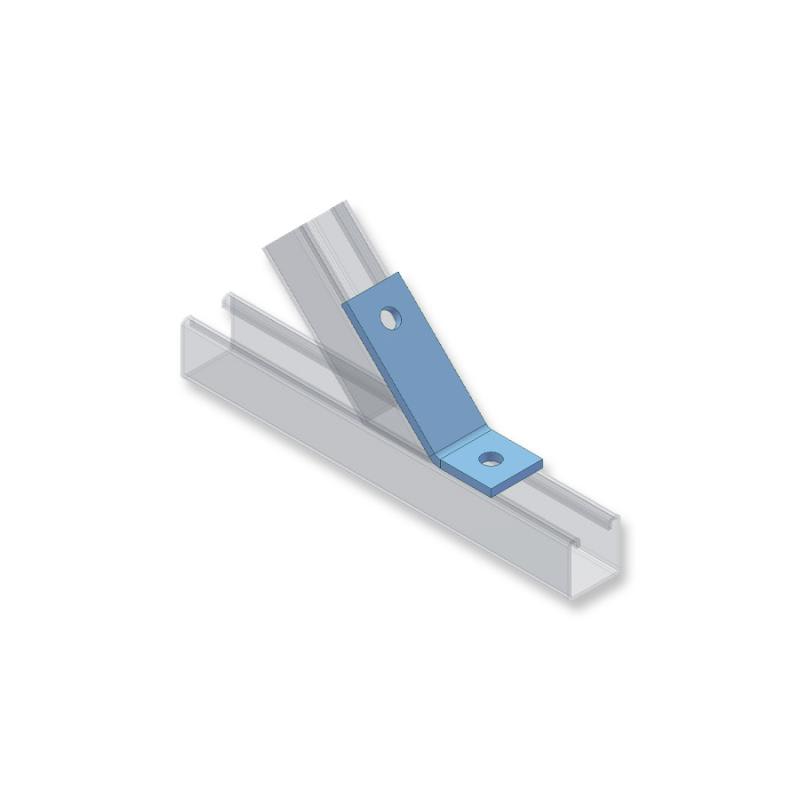 ZAMET - ZF PIASTRA COLLEGAMENTO 45 ESTERNA 2FORI