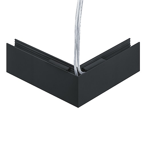 ZG LIGHTING - SUP2 TRACK H ELEC-FEED CON 48V 90 BK