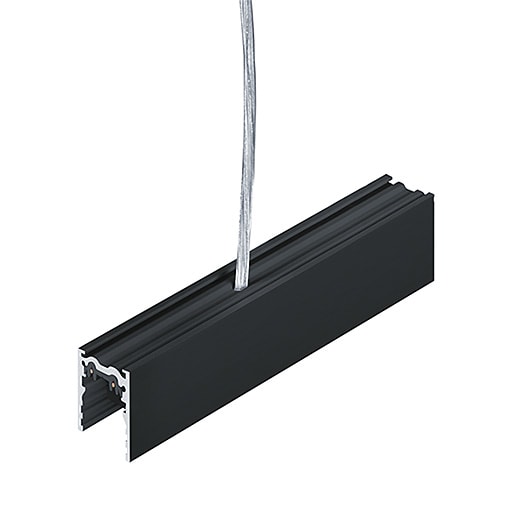 ZG LIGHTING - SUP2 TRACK U ELEC-FEED CON 48V BK
