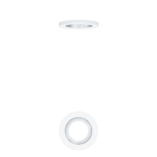 ZG LIGHTING - PANOS INF/EVO IP54 GLAS CLEAR R68 WH