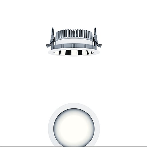 ZG LIGHTING - <PANOS EVO R150L 9W 830 LDO AL WH