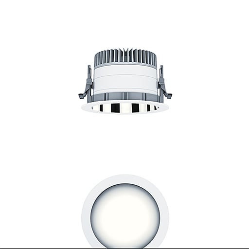 ZG LIGHTING - <PANOS EVO R150H 9W 830 LDO AL WH