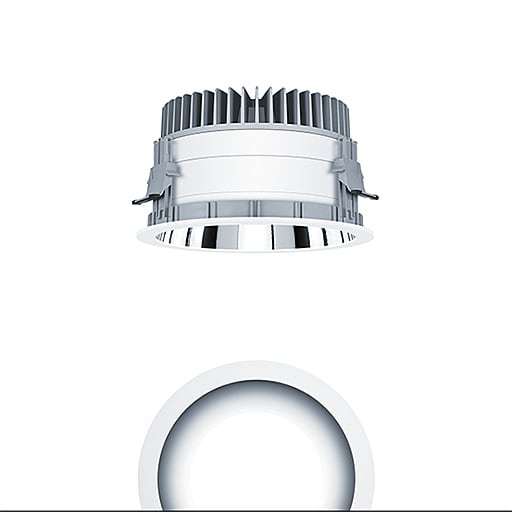 ZG LIGHTING - <PANOS EVO R200H 15W 840 LDO AL WH