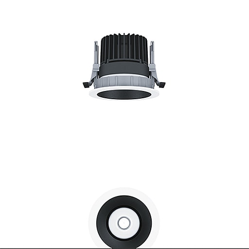 ZG LIGHTING - PANOS INF R100L 15W 940 LDO SP-BK WH