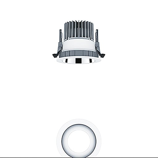 ZG LIGHTING - <PANOS EVO R100L 9W 830 LDO AL WH