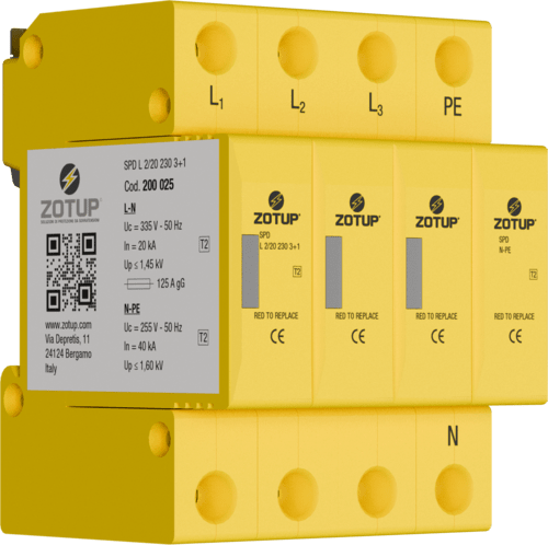 ZOTUP - L 2/20 230 3+1  SPD TIPO 2  IN 20 KA  TT