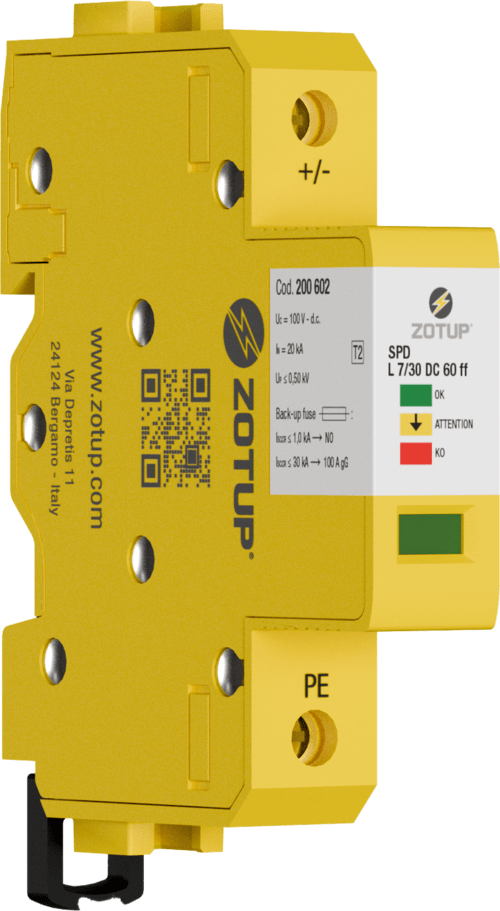 ZOTUP - L 7/30 DC 60 FF SPD TIPO 2 IN 20 KA