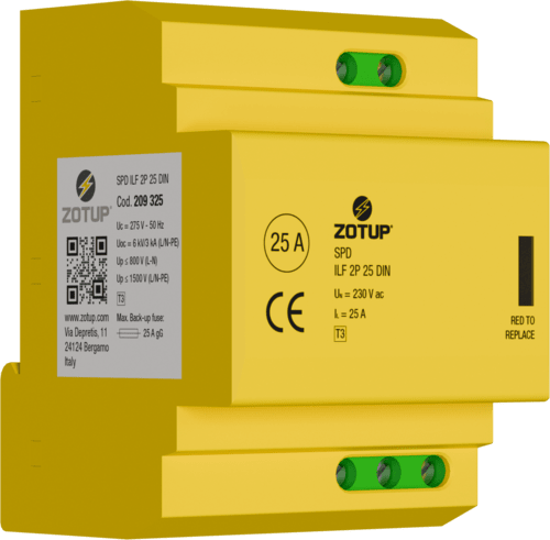 ZOTUP - ILF 2P 25 DIN SPD TIPO 3 FILTRO 25 A TT