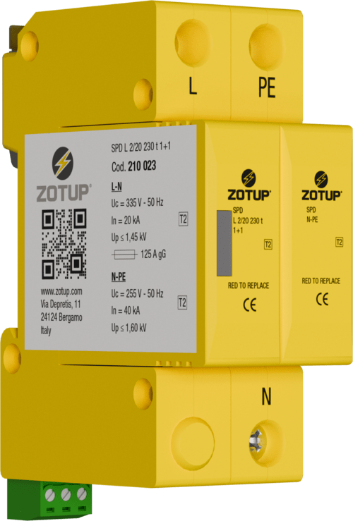 ZOTUP - L 2/20 230 T 1+1 SPD TIPO 2 IN 20 KA TT