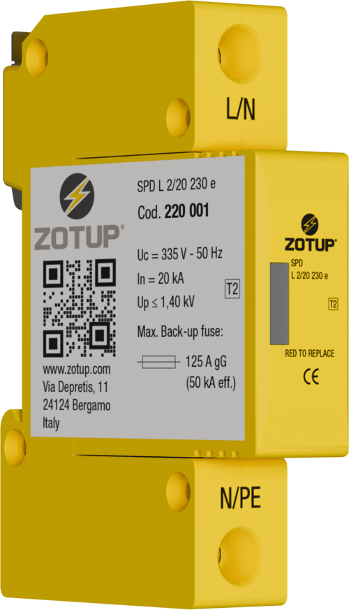 ZOTUP - L 2/20 230 E SPD TIPO 2 IN 20 KA PLUGIN 220001