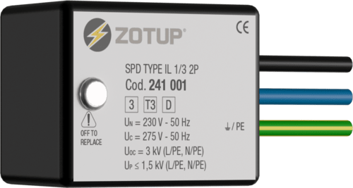 ZOTUP - IL 1/3 2P SPD TIPO 3 UC 6 KV 1P+N TT E T