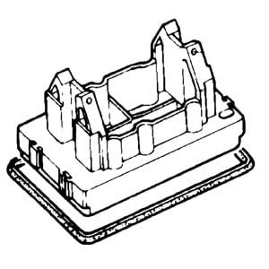 CANALPLAST - BASETTA MONO2 OR.NER