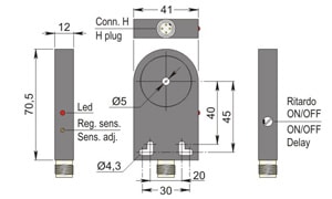 AECO - SIA05-CE NPN NO+NC H R