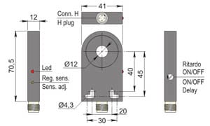 AECO - SIA12-CE NPN NO+NC H R