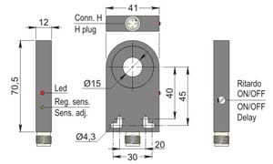 AECO - SIA15-CE NPN NO+NC H R